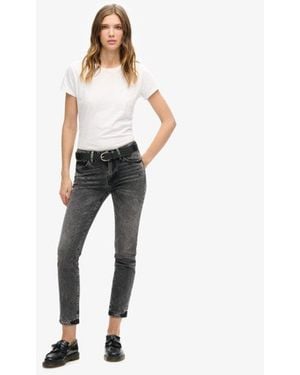 Superdry Organic Cotton Mid Rise Slim Jeans - Black