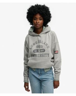 Superdry Athletic Essentials Relaxed Hoodie - Gray