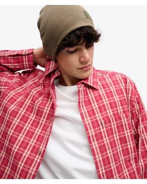Superdry Bench X & Co Bench Skater Check Long Sleeve Shirt - Red