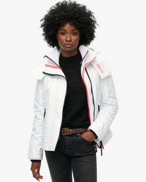 Superdry & Co Hooded Mountain Windbreaker Jacket - White