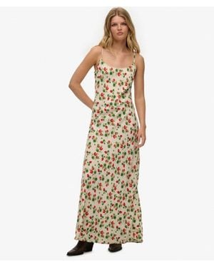 Superdry Bias Cut Maxi Slip Dress - Metallic
