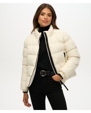 Superdry & Co Non Hooded Sports Puffer Jacket - Natural