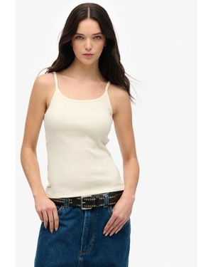 Superdry & Co Athletic Essentials Scoop Neck Vest - White
