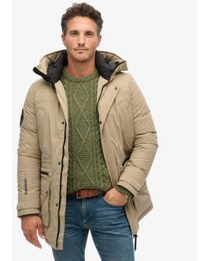 Superdry & Co City Padded Parka Coat - Natural