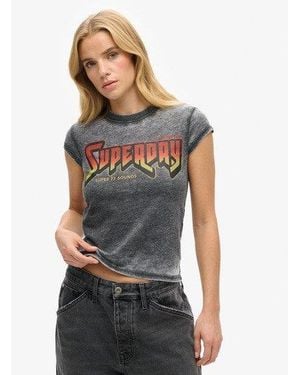 Superdry Graphic Rock Band T-shirt - Grey