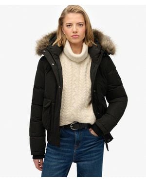 Superdry Everest Microfibre Ella Bomber Jacket - Blue