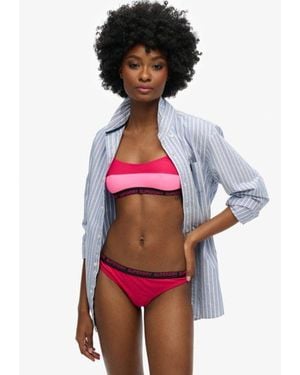 Superdry Elastisch Cheeky Bikinibroekje - Rood