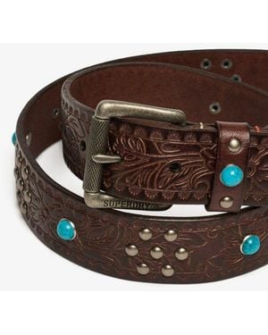 Superdry & Co Statement Leather Belt - Brown
