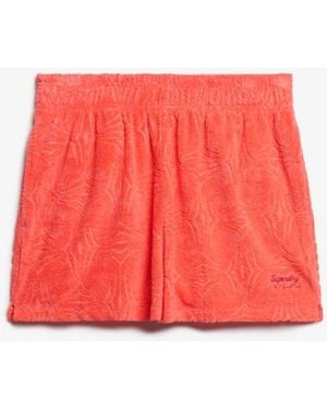 Superdry & Co Country Club Towelling Shorts - Red
