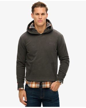 Superdry & Co Essential Logo Half Brushed Hoodie - Grey