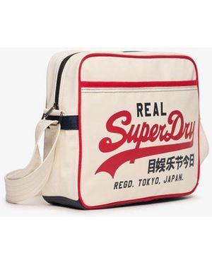 Superdry & Co Retro Alumni Messenger Bag - White