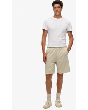 Superdry Essential Logo Jersey Shorts - Natural
