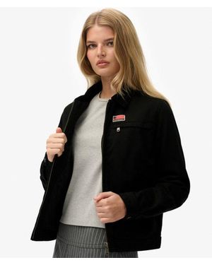 Superdry Cord Collar Quilt Ranch Jacket - Black