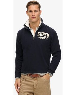 Superdry & Co Vintage Athletic Zip Half-zip Jumper - Blue