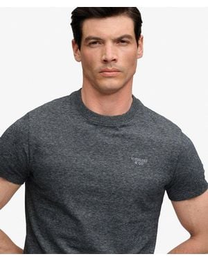 Superdry & Co Essential Stacked Logo Embroidered T-shirt - Grey