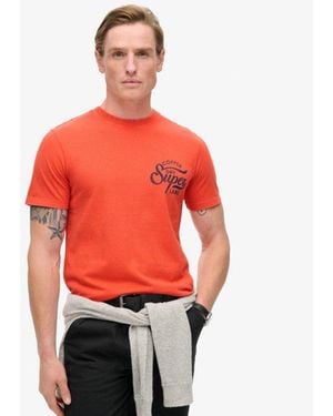 Superdry & Co Copper Label Chest Graphic T-shirt - Red