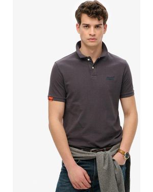 Superdry & Co Vintage Destroy Polo Shirt - Grey