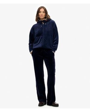 Superdry Country Club Velour sweatpants - Blue