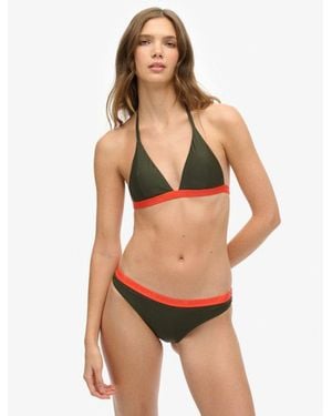 Superdry Triangle Elastic Bikini Top - Green