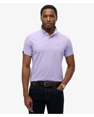 Superdry & Co Vintage Destroy Polo Shirt - Purple