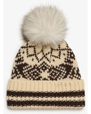 Superdry & Co Outdoors Fairisle Beanie Hat - Natural