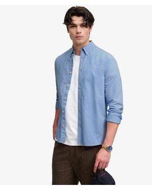 Superdry Preppy Oxford Long Sleeve Shirt - Blue