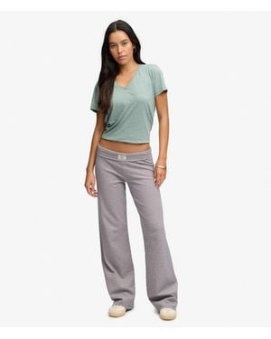 Superdry & Co Athletic Essentials Stripe Jersey Trousers - Blue