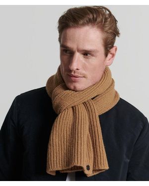 Superdry Studios Premium Ribbed Scarf - Black