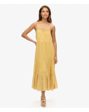 Superdry & Co Vintage Lace Cami Maxi Dress - Metallic