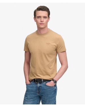 Superdry Essential Serif Logo Embroidered T-shirt - Blue