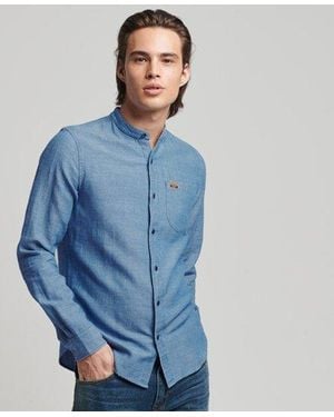 Superdry Vintage Grandad Shirt Blue