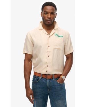 Superdry & Co Vintage Bowling Short Sleeve Shirt - Blue