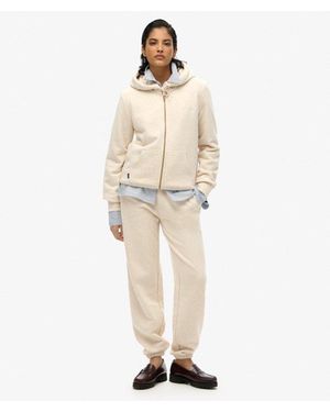 Superdry & Co Essential Logo Half Brushed joggers - Natural