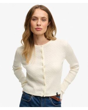 Superdry Lightweight Essential Cardigan - White