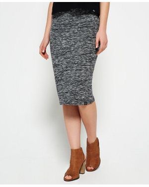 Superdry Twist Tube Midi Skirt Mono Twist - Gray