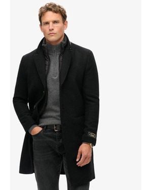 Superdry Classic 2 In 1 Wool Town Coat - Black