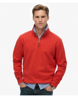 Superdry Essential Logo Half Zip - Red