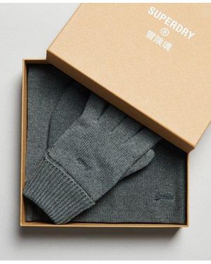 Superdry Knitted Vintage Logo Accessory Set - Green