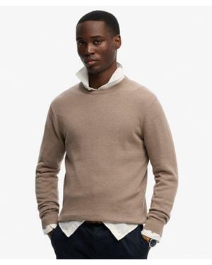 Superdry Essentials Cotton Sweater - Brown