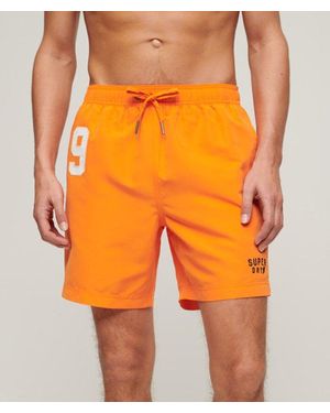 Superdry & Co Recycled Polo 17-inch Swim Shorts - Orange