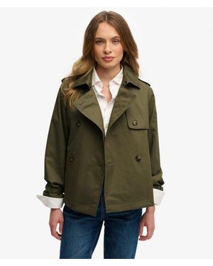 Superdry Short Trench Coat - Green