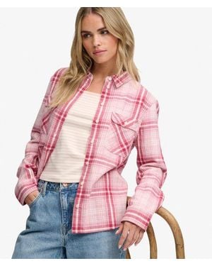 Superdry Lumberjack Geruite Flanellen Overhemd - Roze