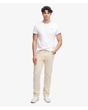 Superdry & Co Organic Cotton Vintage Slim Straight Jeans - White
