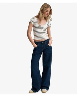 Superdry Mid Rise Baggy Jeans Size: 26/32 - Blue