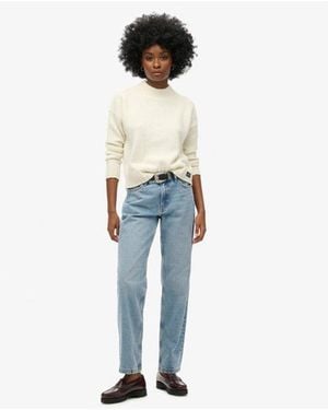 Superdry & Co Mid Rise Straight Leg Jean - Blue