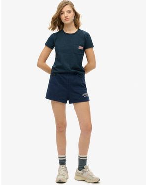 Superdry Athletic Essentials Graphic Shorts - Blue