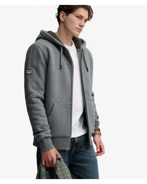 Superdry & Co Borg Lined Zip Hoodie - Grey