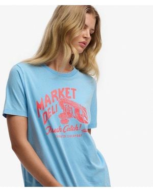 Superdry & Co Roadside Trade Relaxed T-shirt - Blue
