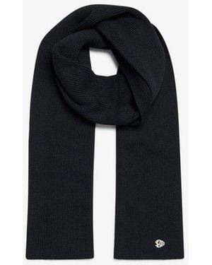 Superdry Sd & Co Logo Knitted Scarf - Blue