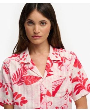 Superdry & Co Beach Printed Short Sleeve Shirt - Red